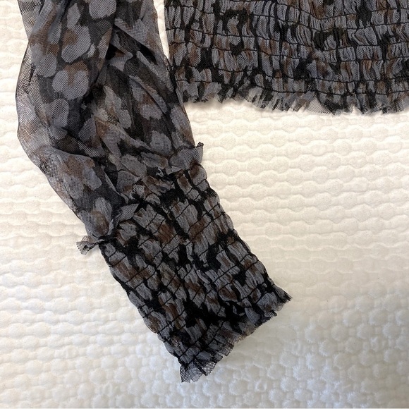 FREE PEOPLE TWYLA SPOTTED PRINT BLOUSE - Size XS - Picture 10 of 13